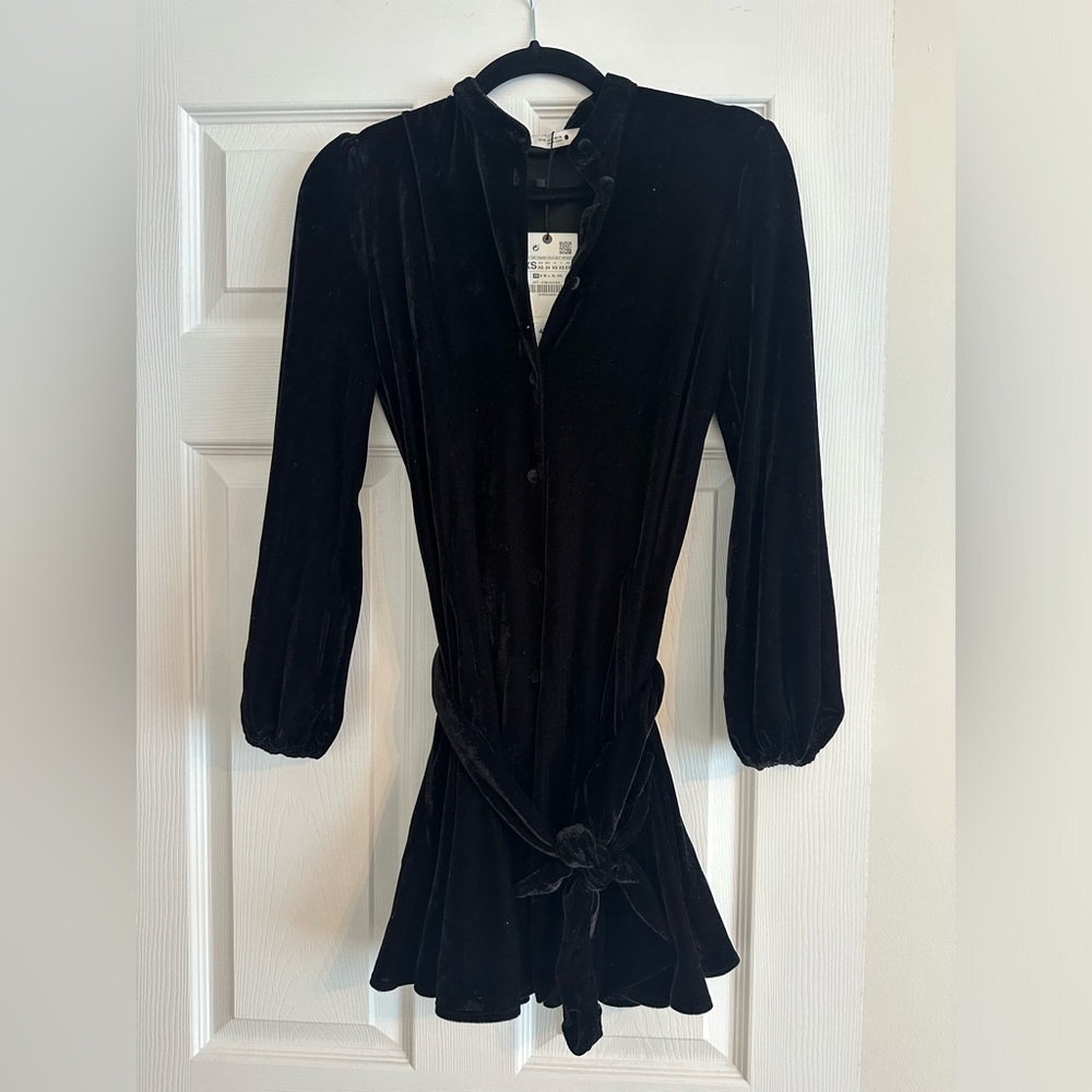 Black Velvet Dress, NWT, XS